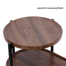 Small Coffee Tables 2-Tier Modern Sofa Side Table with Wood Storage Shelf