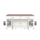 Heavy duty dog cage, suitable for medium to large dogs, furniture style cage, with double door pet house wooden cage, modern dog house furniture room