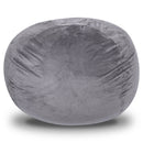 Minky Velvet Bean Bag Chair - Grey 5ft Plush Floor Chair