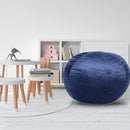 Minky Velvet Bean Bag Chair - Navy 5ft Plush Floor Chair