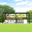 8640E Louver Pergola 10x19ft Aluminum Frame & Steel Louvers