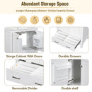 60" White Bathroom Vanity Set