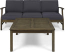 Perla 3 Seater Sofa and Table Set, Dark by HouseOfZazla