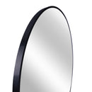 Black 20 Inch Metal Round Bathroom Mirror