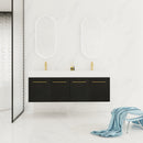 60 Inch Wall-Mounted Bathroom Vanity with Sink