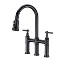Bridge Kitchen Faucet with Pull-Down Sprayhead