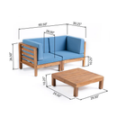 OANA 3-Piece Love Seat Set with Coffee Table by HouseOfZazla