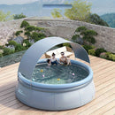 141.73in x 29.92in Outdoor Inflatable Swimming Pool by HouseOfZazla