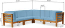 Oana 5-Piece V Shape Sofa Set