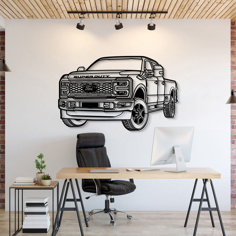 2024 F-250 Platinum Perspective Metal Car Wall Art  - MT1271