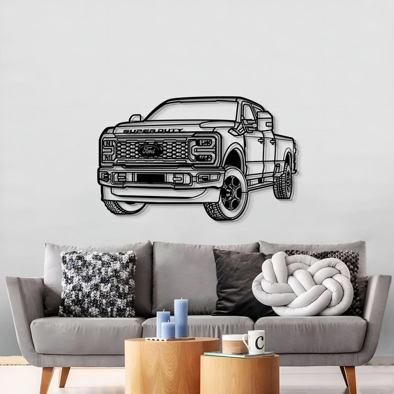 2024 F-250 Platinum Perspective Metal Car Wall Art - MT1271