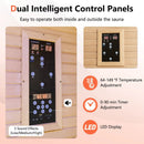 2024 New 2 People Far Infrared Wooden Sauna Room with Free Red Light Therapy for Home by LJGDeals