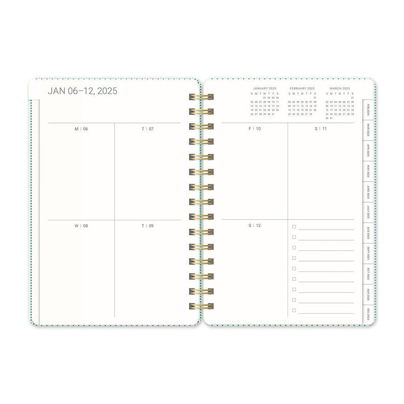 2025 Shroom Silhouettes Agatha Monthly Planner | Spiral Diary Journal Notebook | 5.75"w × 8.25