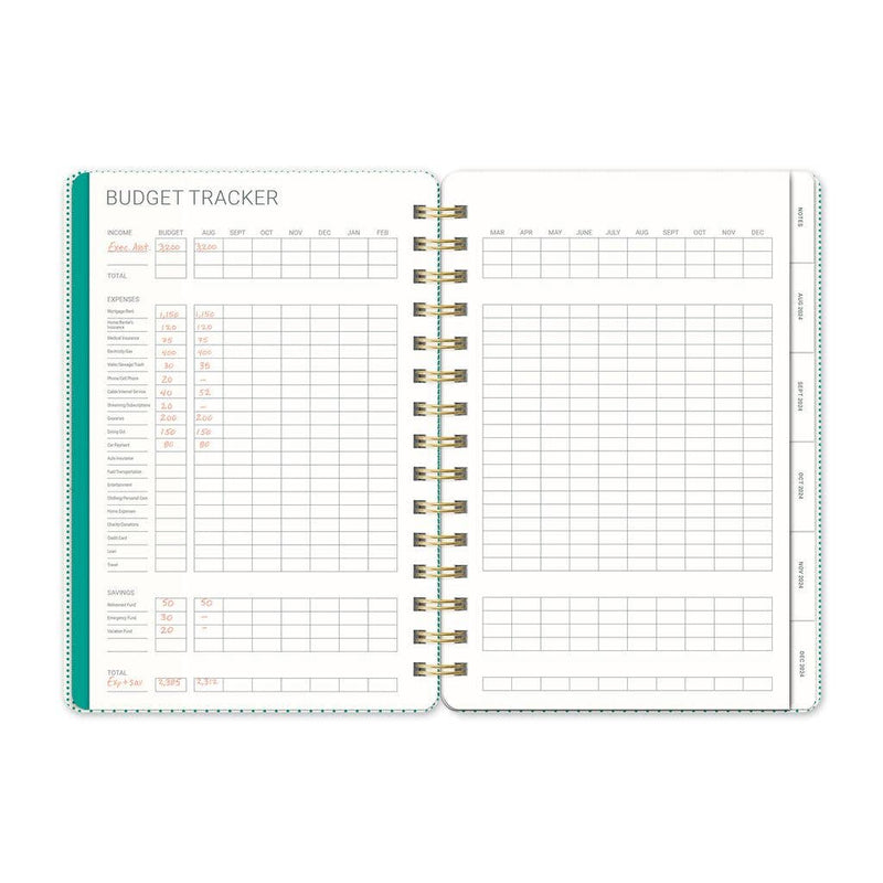 2025 Shroom Silhouettes Agatha Monthly Planner | Spiral Diary Journal Notebook | 5.75"w × 8.25