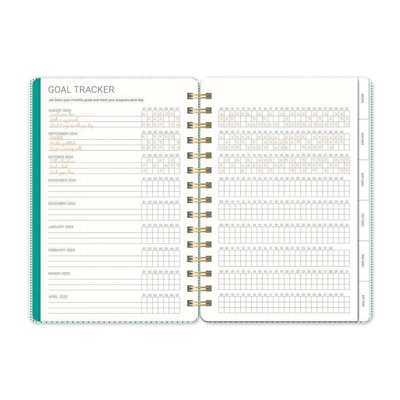 2025 Shroom Silhouettes Agatha Monthly Planner | Spiral Diary Journal Notebook | 5.75"w × 8.25