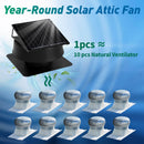 42W 12" Solar Attic Fan with Smart Power Adapter+Remote