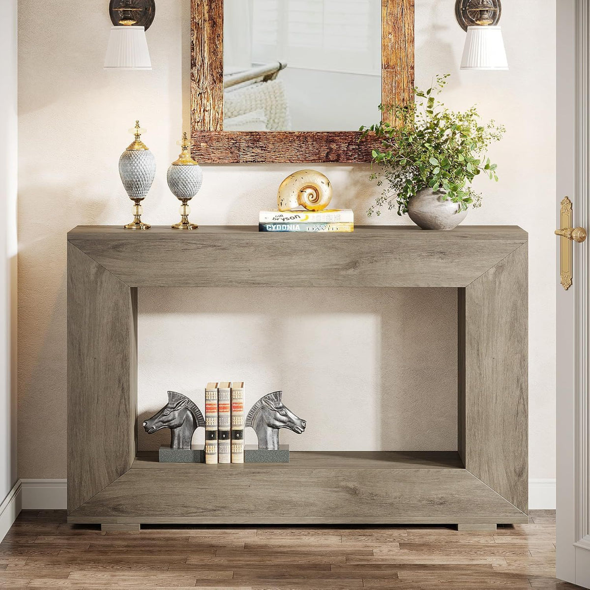 Narrow Entryway Storage Console Table With Open Shelf, photo 7 of 12