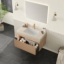 NYAH 36'' Bathroom Vanity & Sink - Floating Ultra-Slim Grille Design by HouseOfZazla
