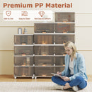 3/4/5/6-Cube Stackable Storage Bins with Detachable Wheels