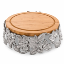 Magnolia Wood Cheese Pedestal by Arthur Court Designs
