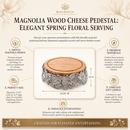 Magnolia Wood Cheese Pedestal