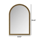 Vintage Iron Art Arch Mirror, Wall Hanging Or Table Display