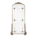 24" x 48.5" Antique Gold Arched Mirror with Metal Frame, Full Length Mirror for Living Room Bathroom Entryway