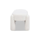 Hugo - Oval Fully Upholstered Bench - Milk Cream White by HouseOfZazla