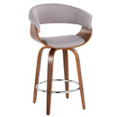 Vintage Mod - Mid Century Modern Fixed Height Counter Stool With Swivel With Round Footrest (Set of 2) by HouseOfZazla
