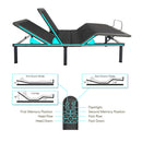Refresh - 12" Flex Head Latex Foam Hybrid Mattress And Adjustable Base Bundle - Blue - King by HouseOfZazla