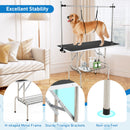 Foldable Dog Grooming Table with Height Adjustable Arms-Black