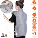 36.6x22in Electric Heating Wrap for Neck Shoulder Fast Heating Pad Mat Heated Neck Wrap for Back Pain Relief with 6 Temperature Settings 4 Timer Modes