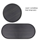 Round Coffee Table With Storage Tray 2 Tier Oval End Tables Wooden Small Side Table For Living Room by HouseOfZazla