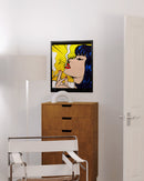 Woman smoking pop art