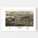 Vintage Map of Las Vegas, New Mexico 1882