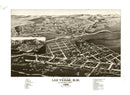 Vintage Map of Las Vegas, New Mexico 1882