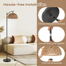 Arc Floor Lamp 63 Inches Tall Pole Lamp with Hanging Lampshade-Black by LJGDeals