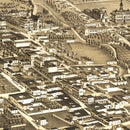 Vintage Map of Santa Fe, New Mexico 1882