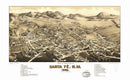 Vintage Map of Santa Fe, New Mexico 1882