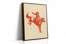 Retro Rodeo Cowboy Print