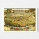 Vintage Map of Phoenix, Arizona 1885