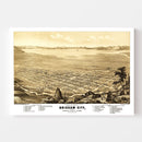 Vintage Map of Brigham City, Utah 1875