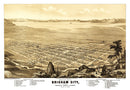 Vintage Map of Brigham City, Utah 1875