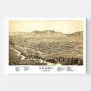 Vintage Map of Ogden, Utah 1875