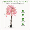 5.5 FT Tall Artificial Cherry Blossom Tree with Pink/White Flowers 2 Pack by LJGDeals