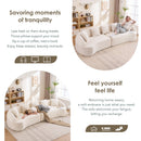 Curved Boneless Sofa, Compression Modular 110'' Sectional