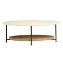 Oval Coffee Table - White / Natural by HouseOfZazla