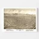 Vintage Map of Salt Lake City, Utah 1875