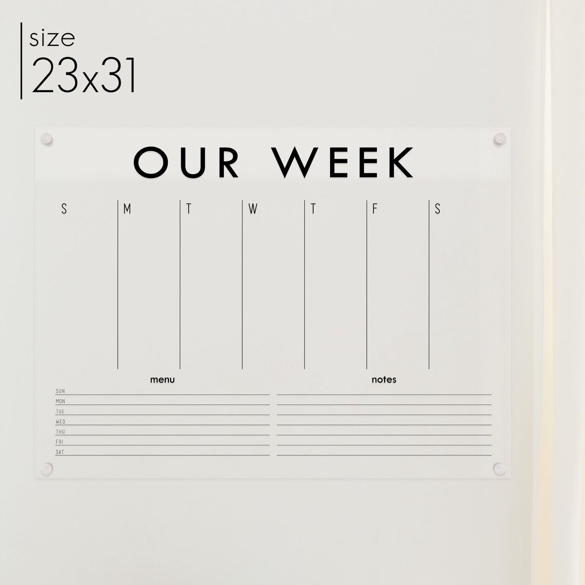 Weekly Acrylic Calendar + 2 Sections | Horizontal Madi, photo 17 of 23
