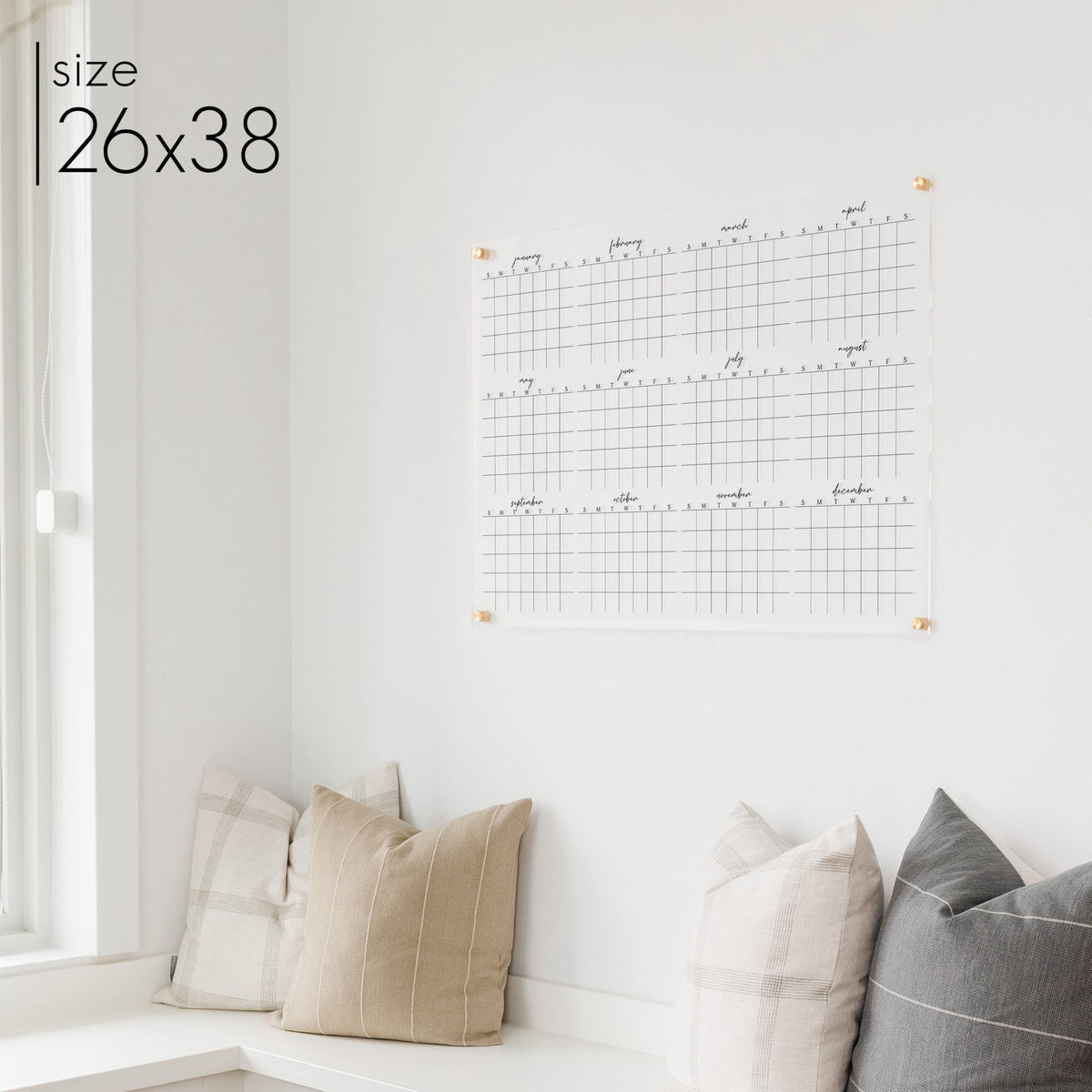 Acrylic Yearly Calendar | Horizontal Pennington, photo 8 of 10